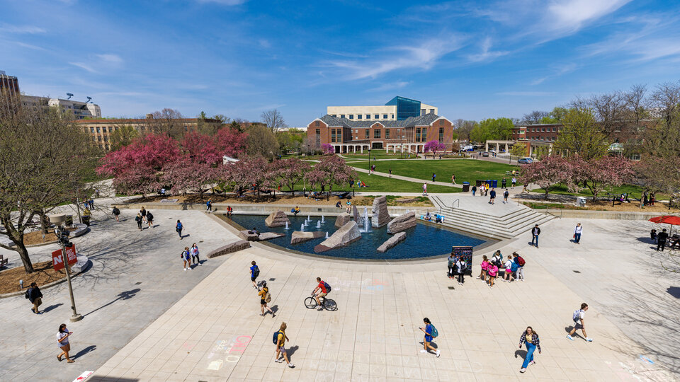 View of Nebraska Union Plaza